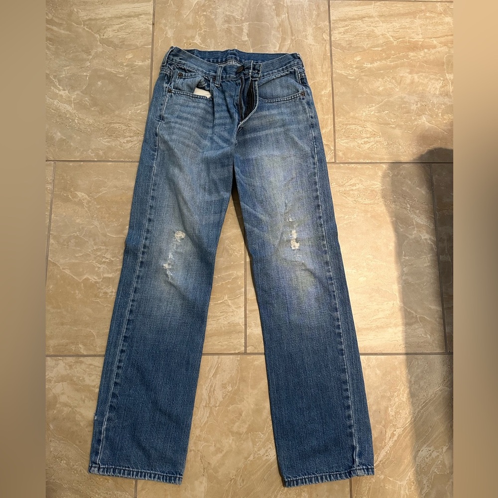 Levi’s Men's Blue Jeans style 514 size 30X30 slim straight distressed medium